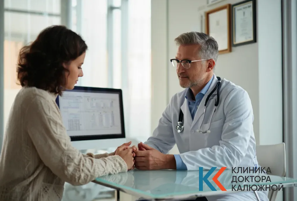 Врач-сексолог и пациент в кабинете клиники
